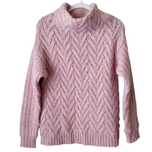 By Malene Birger | Wool Alpaca Blend Chunky Knit Sweater Oversized Pink XS - Picture 1 of 6